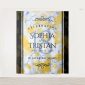 18世紀の磁器 結婚記念日を祝うエレガントなタペストリー タペストリー (正面)