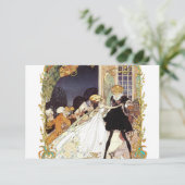 18世紀の結婚式・仮面舞会招待状 出欠カード (スタンド正面)