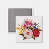 18世紀の花束花 マグネット (正面/裏面)