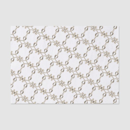 18世紀の複雑な金ゴールド金属ループデザイン 薄葉紙 (正面)