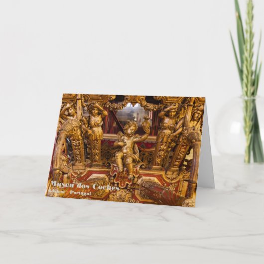 18世紀の馬車の詳細。ムゼウ・ドス・コシェス。リスボン サンキューカード (正面)