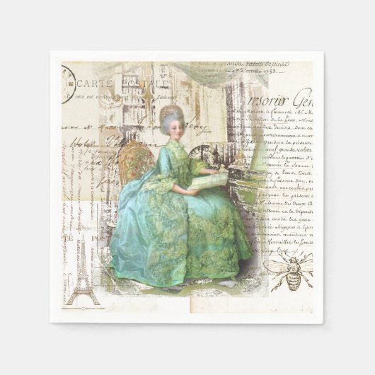 18世紀エフェメ王室のラ スタンダードカクテルナプキン (正面)