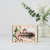 18世紀カップルとパリのオペラハウス 名刺 (スタンド正面)