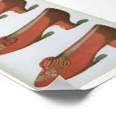 18世紀ファッションビクトリアンシューズプレートX IX ポスター (角)