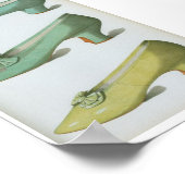 18世紀ファッションビクトリアンシューズプレートX VIII ポスター (角)