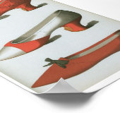 18世紀ファッションビクトリアンシューズプレートXXアート ポスター (角)