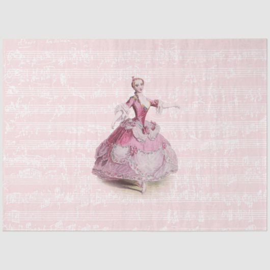 18世紀ファッション音楽エフェメフランスのラ 薄葉紙 (正面)