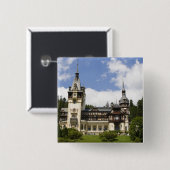 18世紀ペレス城、シナイア、ルーマニア、 缶バッジ (正面&裏面)