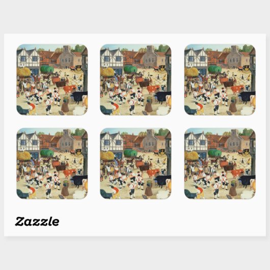 18世紀メイフェア牛市場 スクエアシール (シート)