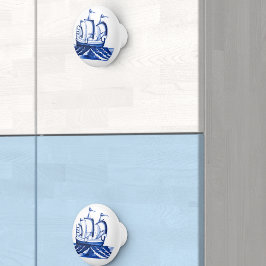 18世紀ヴィンテージ帆船 セラミックノブ