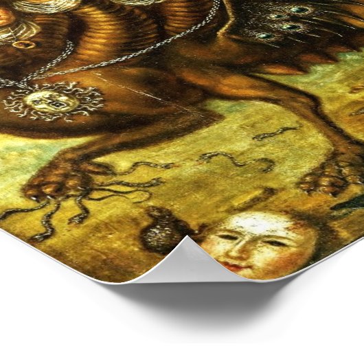 18世紀初頭のキメラ翼の生き物 ポスター (角)