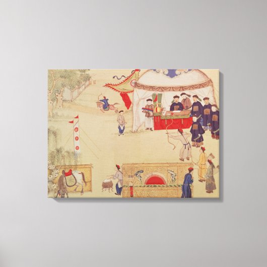 18世紀後半のアーチェリー・コンテスト キャンバスプリント (正面)