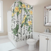 18世紀日本の植物カエル シャワーカーテン (インサイチュ)