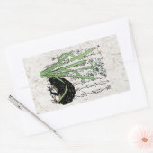 18世紀日本の植物カエル 長方形シール (封筒)