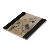 18世紀頃武士の詳しいポートレート タイル (側面)