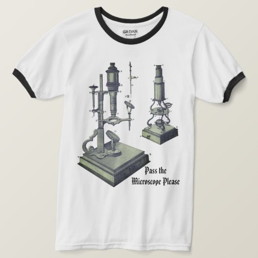 18世紀顕微鏡アンティーク科学おたく! Tシャツ (デザイン正面)