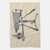 18世紀顕微鏡アンティーク科学楽器 キッチンタオル (縦)