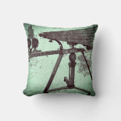 18世紀顕微鏡アンティーク科学楽器 クッション (正面)