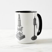 18世紀顕微鏡アンティーク科学楽器 マグカップ (正面右)