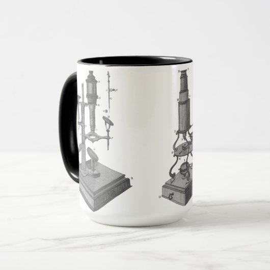 18世紀顕微鏡アンティーク科学楽器 マグカップ (正面左)