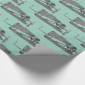 18世紀顕微鏡アンティーク科学楽器 ラッピングペーパー (角)