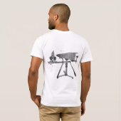 18世紀顕微鏡アンティーク科学楽器 Tシャツ (裏面フル)