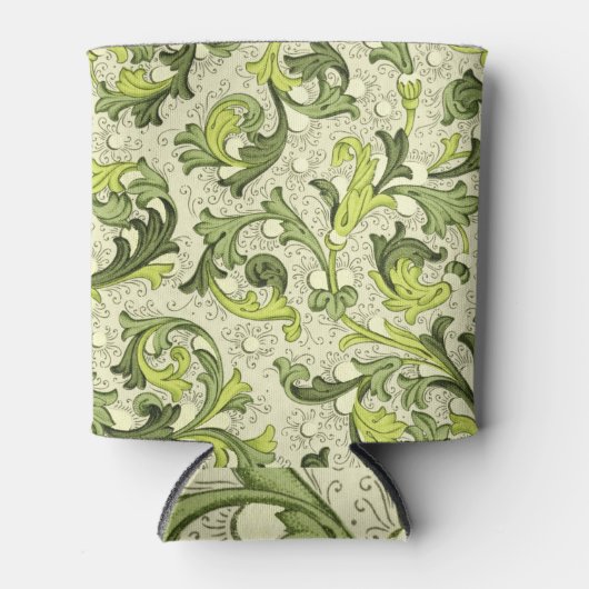 18世紀：フローラアンティーク壁紙 缶クーラー (正面)