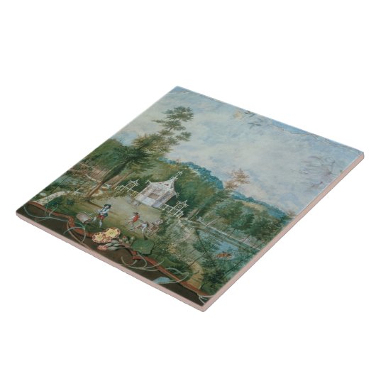 18中国の世紀の英語庭園の館 タイル (側面)