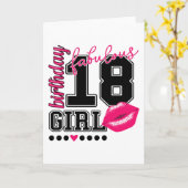 18人の素晴らしい誕生日の女の子18人。ゲブルツタグリュスカルテ カード (黄色い花)