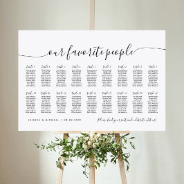 18人エレガント席のお気に入りの表 ポスター