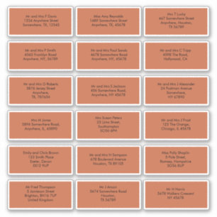 18個のゲスト名アドレステラコッタ シール