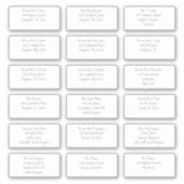 18個のゲスト名アドレスモダンBrown シール (正面)