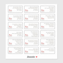 18個のゲスト結婚ネーム・アドレスの花模様