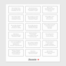 18個のゲスト結婚ネーム・アドレスSerif