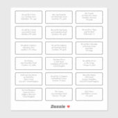 18個の受信者の名前のアドレス配送料 シール (シート)