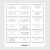 18個の受信者の名前の住所Mail Serif シール (シート)