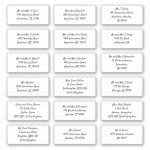 18個の受信者の名前を設定するアドレス配送料 シール