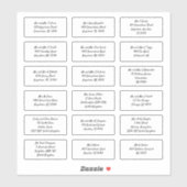 18個の受信者の名前を設定するアドレス配送料 シール (シート)