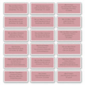 18個の受信者の名前アドレスほこりっぽいバラ シール (正面)