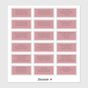 18個の受信者の名前アドレスほこりっぽいバラ シール