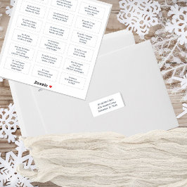 18個の受信者の名前アドレスWhite Navy シール