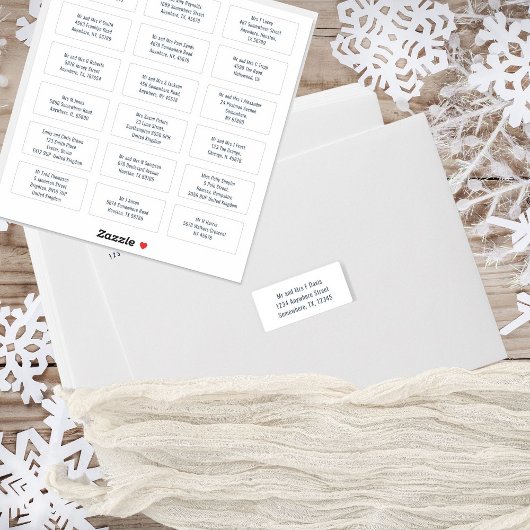 18個の受信者の名前アドレスWhite Navy シール