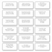 18個の受信者名アドレスゴシックSans シール (正面)