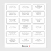 18個の受信者名アドレスゴシックSans シール (シート)