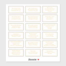 18個の受信者名アドレス金ゴールド白 シール