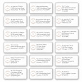 18個の名前アドレスSans Serif会社のロゴ シール (正面)