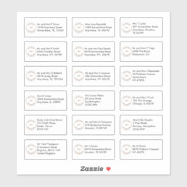 18個の名前アドレスSans Serif会社のロゴ シール