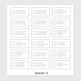 18個の名前アドレスSerif Business Logo シール