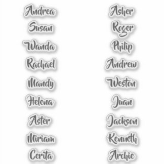 18個の名前カスタムテキストスクラップブックワードセットステッカー シール