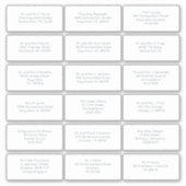 18個人名アドレス結婚のゲストシンプル シール (正面)